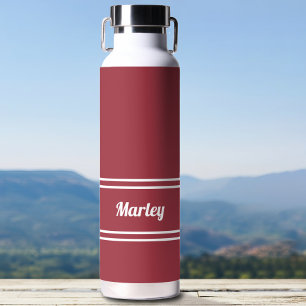 Modern Crimson Red Minimal Stilvolle Klassik Trinkflasche