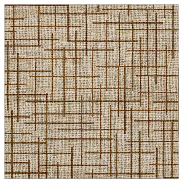 Modern Crosshatch burlap texture pattern Stoff (Muster)