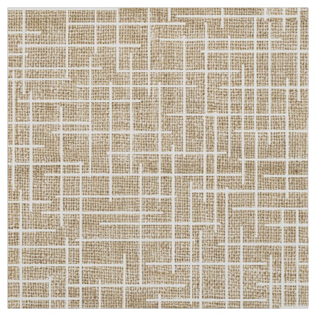 Modern Crosshatch burlap texture pattern Stoff (Muster)