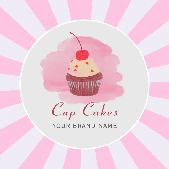 Modern cupcake Business Script Typografie Sticker (Von Creator hochgeladen)