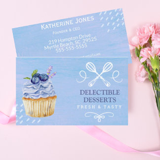 Modern Cupcake Graphic Bakery Business Card Visitenkarte