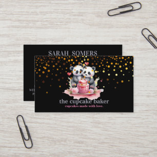 Modern Cupcake Logo Bakery Koch Catering Confetti Visitenkarte