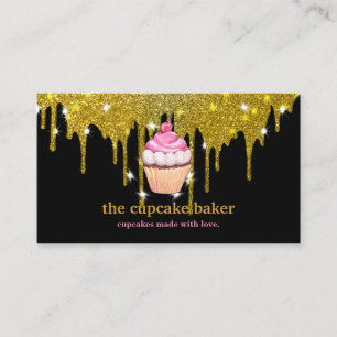 Modern Cupcake Logo Bakery Koch Catering Confetti Visitenkarte