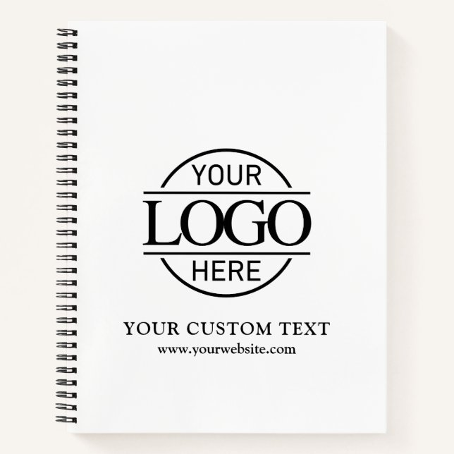 Modern Custom Business Company Logo Promotional No Notizbuch (Vorderseite)