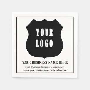 Modern Custom Business Company Logo Serviette