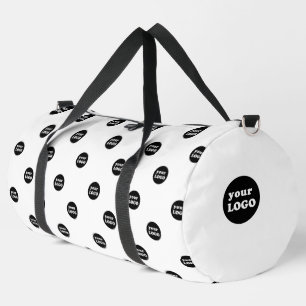 Modern Custom Business Logo Muster weiß Duffle Bag