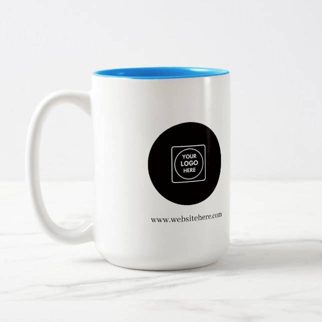 Modern Custom Business Logo Two Tone Mug Zweifarbige Tasse (Links)