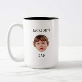 Modern Custom Child Face Großeltern Mama Geburtsta Zweifarbige Tasse