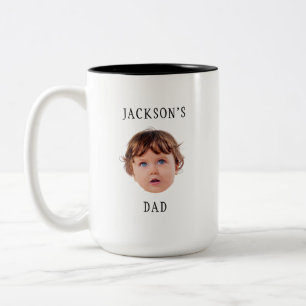 Modern Custom Child Face Großeltern Mama Geburtsta Zweifarbige Tasse