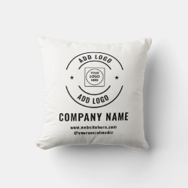 Modern Custom Company Logo Branding Throw Pillow Kissen