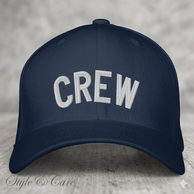 Modern Custom CREW Text Bestickte Baseballkappe (Modern Custom CREW Text Embroidered Baseball Cap)