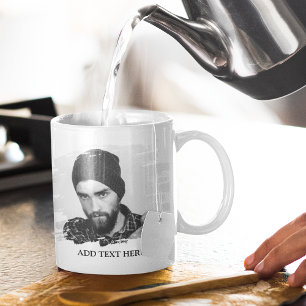 Modern Custom Etched Photo Effect Coffee Mug Kaffeetasse