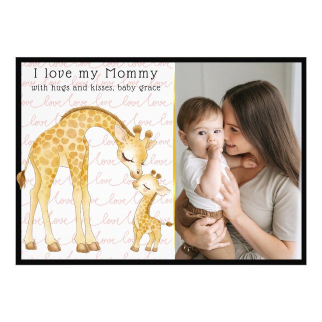 Modern Custom Foto Script 'I Liebe You - Mommy' (Vorne)