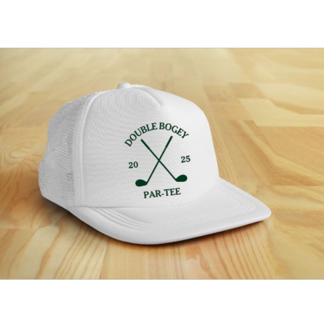 Modern Custom Funny Golf Lover Green Text Truckerkappe (Modern custom golf lover green text trucker hat)