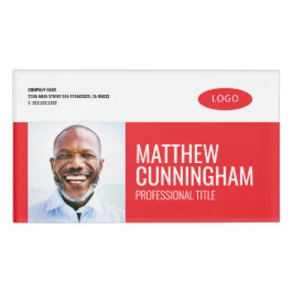 Modern Custom Logo Employee Name Namenschild