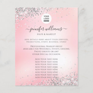 Modern Custom Logo Promoter Glitzer Rosa Flyer