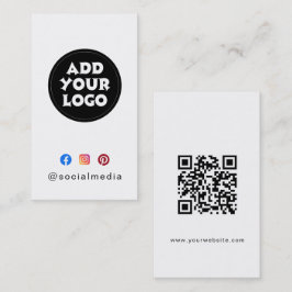 Modern Custom logo Social Media QR code website Visitenkarte