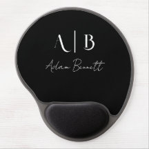 Modern Custom Monogram Initials Name Black