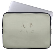 Modern Custom Monogram Initials Name Dusty Sage