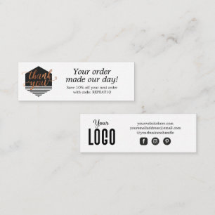 Modern Custom Order Dankeschön Karte