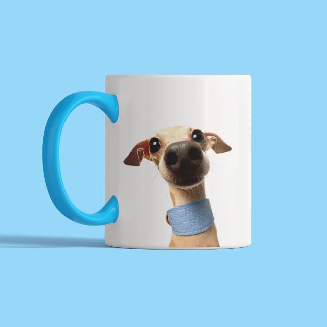 Modern Custom Pet Photo | Meeko Zweifarbige Tasse (Von Creator hochgeladen)
