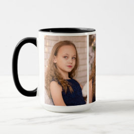 Modern Custom Three Photo Collage Tasse