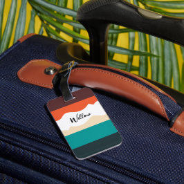 Modern Cute Abstract Retro Vector Script Gepäckanhänger