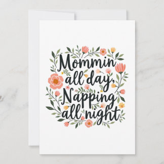 Modern Cute Botanical Mother's Day Card Feiertagskarte