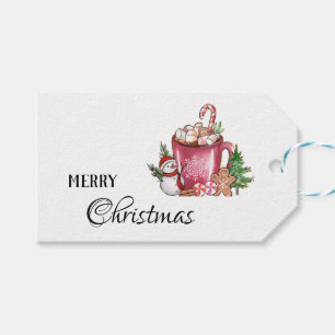Modern Cute Cup Frohe Weihnachten schöne Feiertage Geschenkanhänger
