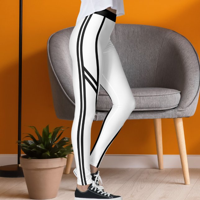 Modern Cute Elegant Sports Women Classic Stripes  Leggings (Von Creator hochgeladen)