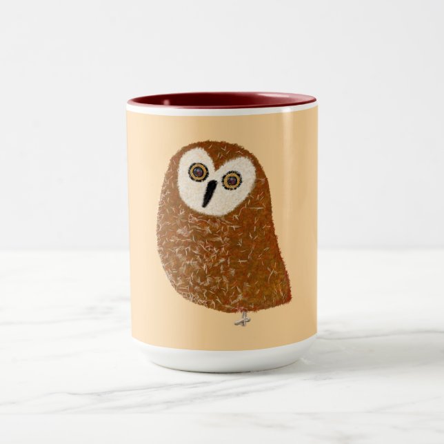 Modern cute northern saw-whet owl tasse (Zentrum)