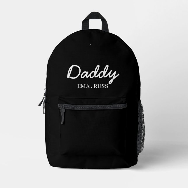 Modern Dad | Benutzerdefiniertes Design mit Kinder Bedruckter Rucksack (Vorderseite)
