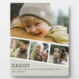 Modern Daddy Photo Strip Collage Fotoplatte