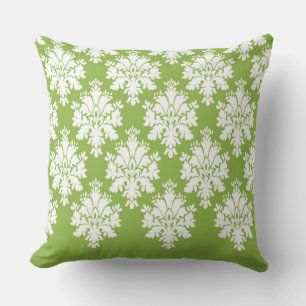 Modern Damask Muster Pillow Green 3 - CH9 Kissen