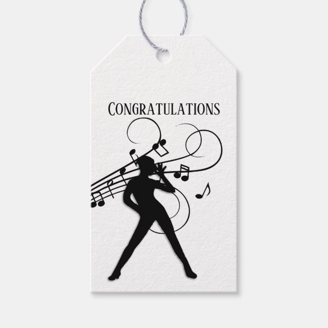 Modern Dance Green Geschenkanhänger (Vorderseite)