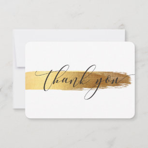 MODERN DANK IHNEN Luxus Kalligraphie Gold Bürste Dankeskarte