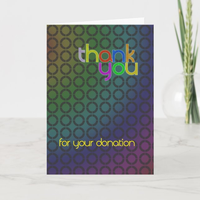 Modern Danke für die Spendenkarte (Vorderseite)