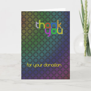 Modern Danke für die Spendenkarte