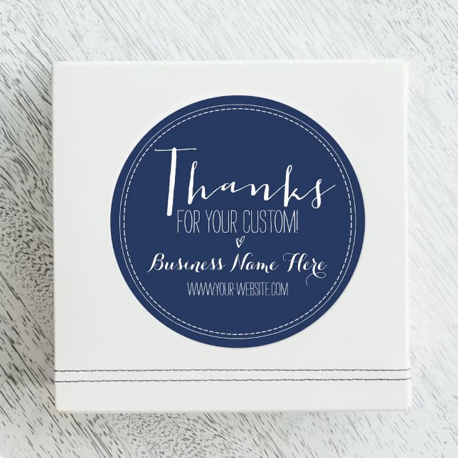 Modern "Danke für Ihre Kundenzufriedenheit!" Busin Runder Aufkleber (Von Creator hochgeladen)