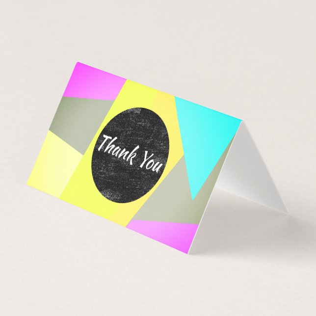 modern danke Ihnen geometrische abstrakte kunst (Vorderseite)