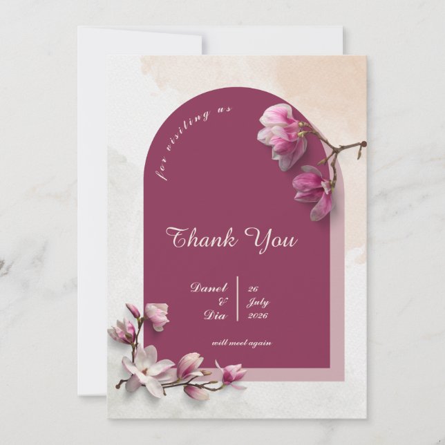 Modern Dankeschön Karte (Vorderseite)