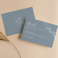 Modern deblauer Elegante Hochzeit Details