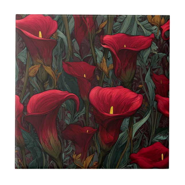 Modern Decorative Calle Lilies  Tiles  For Kitchen Fliese (Vorderseite)