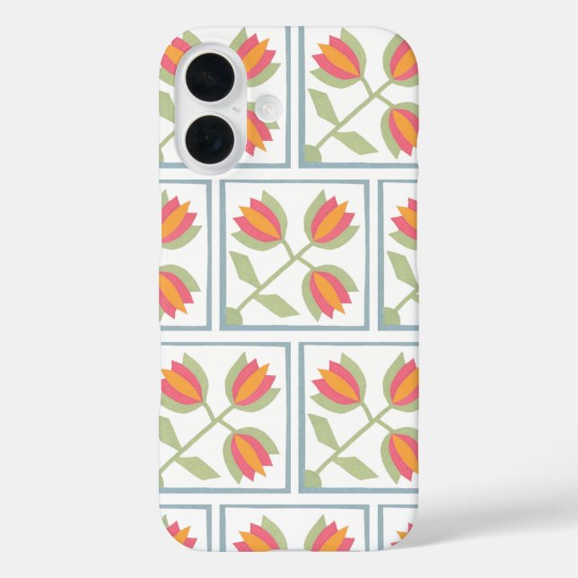 Modern Decorative Flowers Pattern Case-Mate iPhone Hülle (Rückseite)