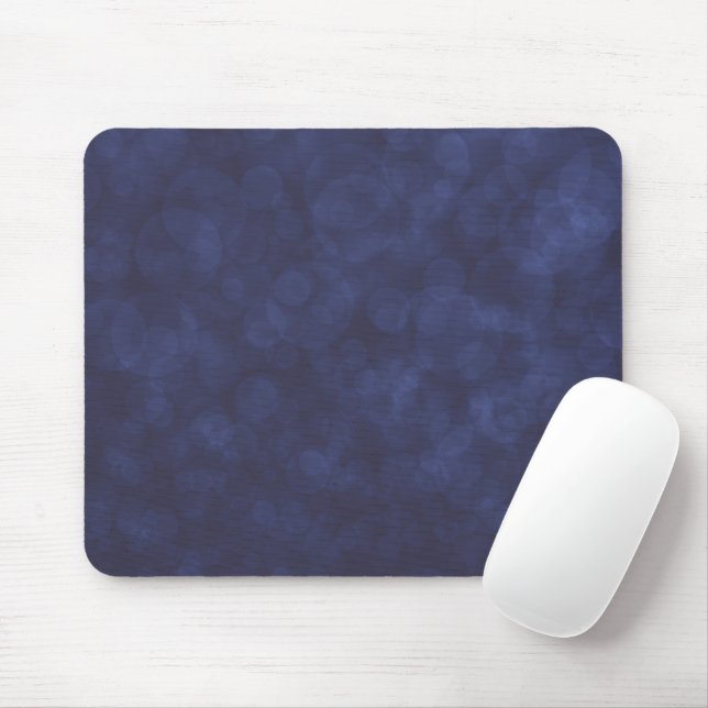 Modern Deep Blue Bokeh Mousepad (Mit Mouse)