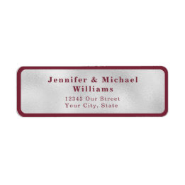 Modern Deep Burgundy Silver Gray Wedding