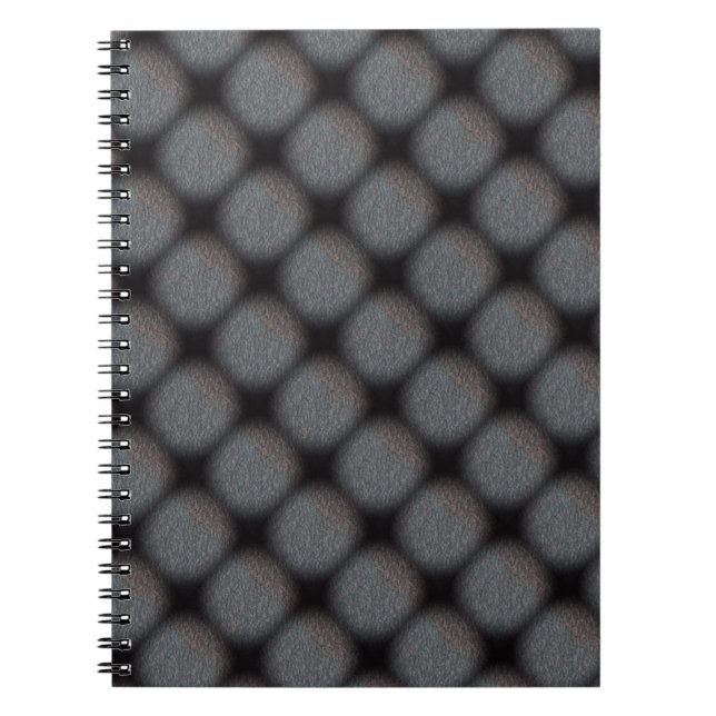 MODERN DEEP GRAY BLACK NIEDLICH Spiral Foto Notebo Notizblock (Vorderseite)
