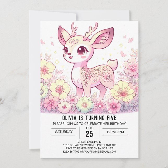 Modern Deh Digital Geburtstag Einladung (Vorderseite)