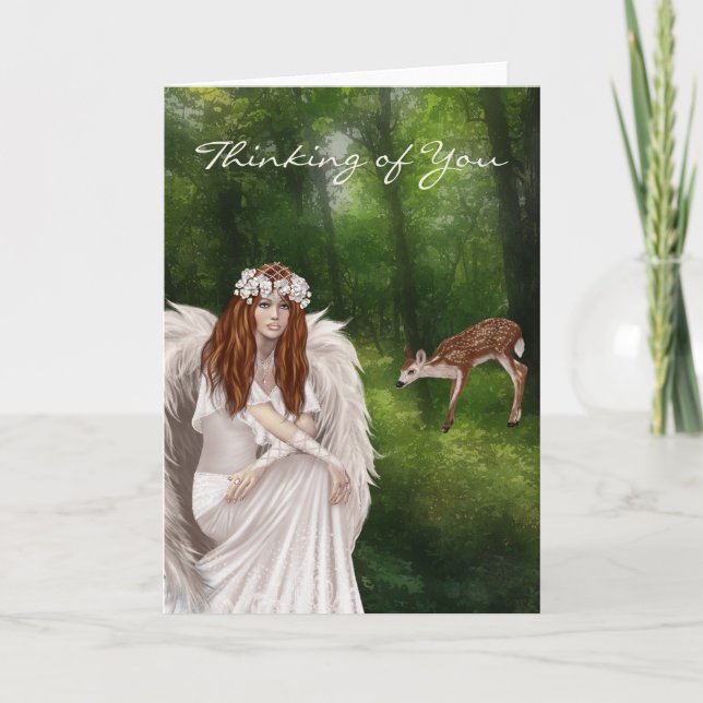 Modern Denken Sie an Ihre Karte Gruß mit Beautifu (Vorderseite)