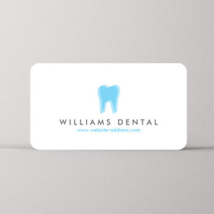 Modern Dentist Tooth Logo auf Weiß Visitenkarte